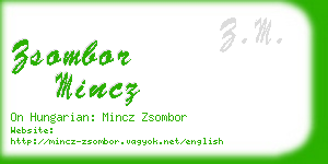 zsombor mincz business card